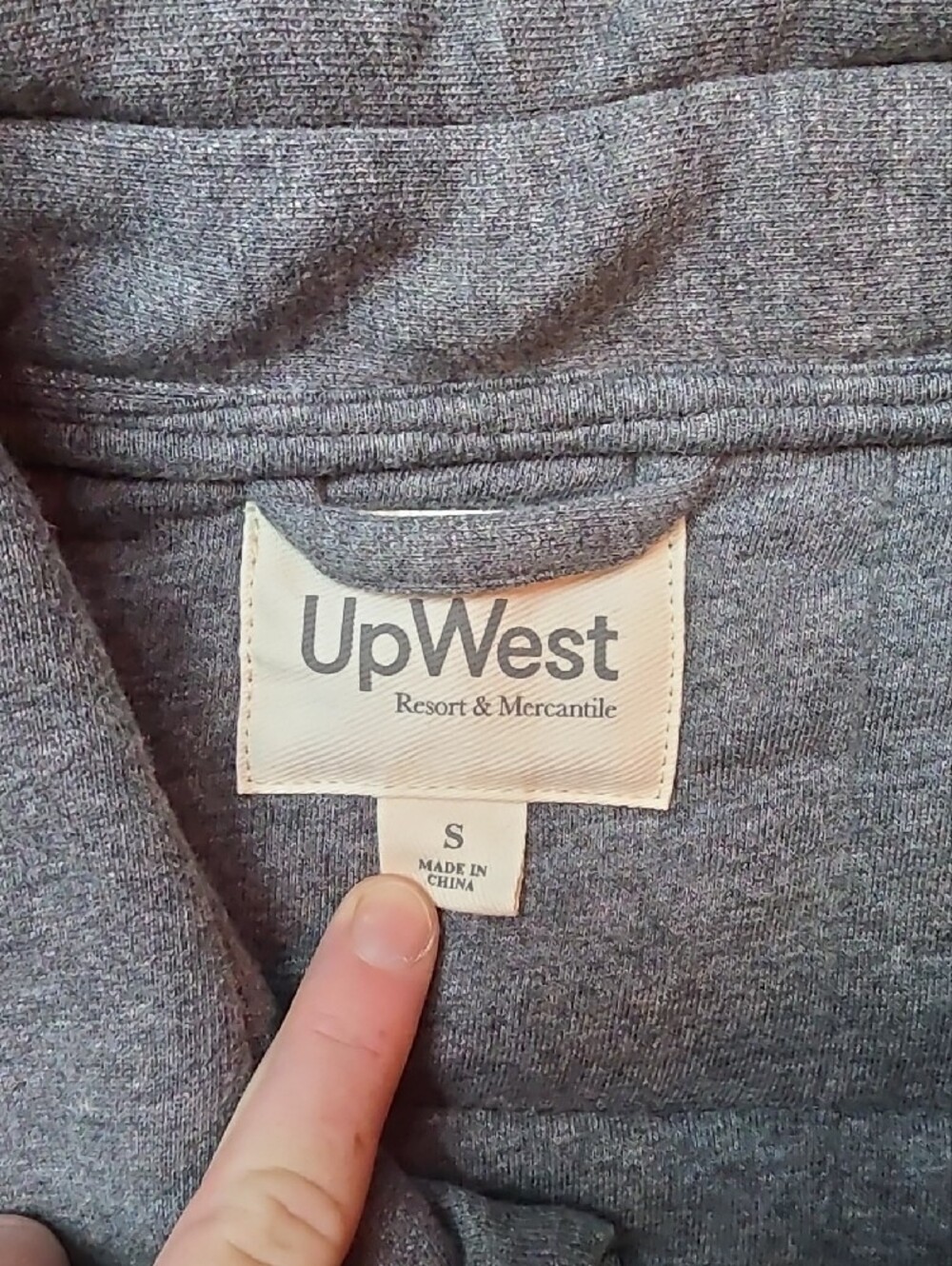 UpWest Quilted Snap-Front Light Gray Puffer Jacket - Picture 2 of 2